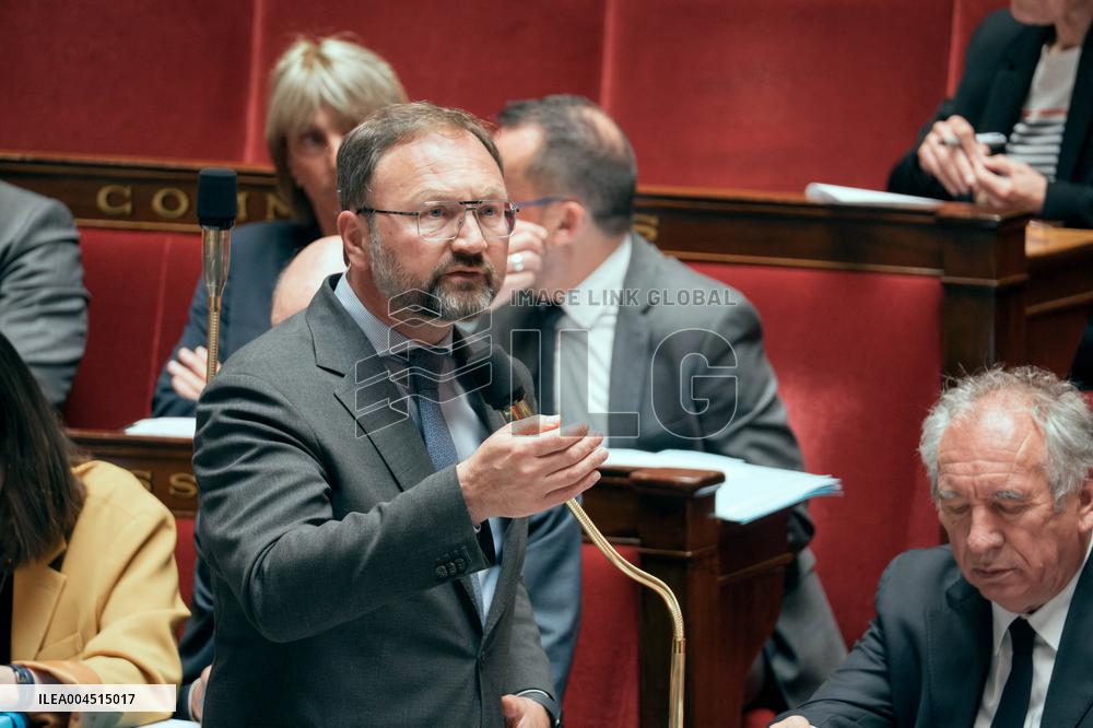 Session of questions to the government at the French National Assembly - Paris AJ