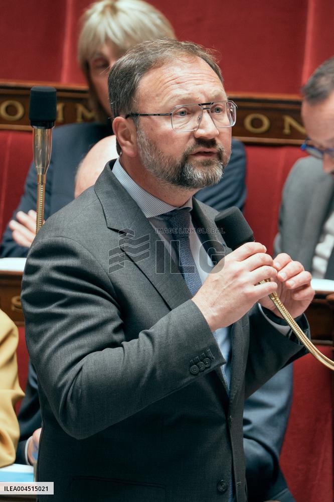Session of questions to the government at the French National Assembly - Paris AJ