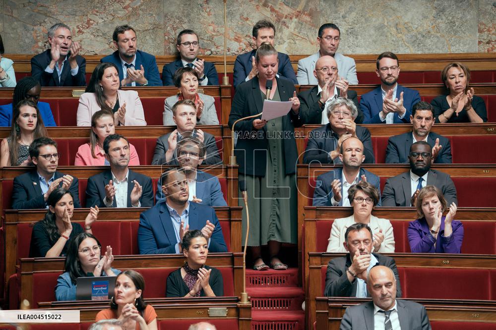 Session of questions to the government at the French National Assembly - Paris AJ