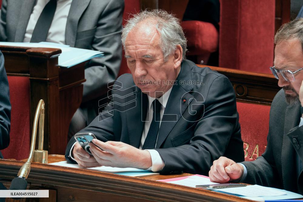 Session of questions to the government at the French National Assembly - Paris AJ