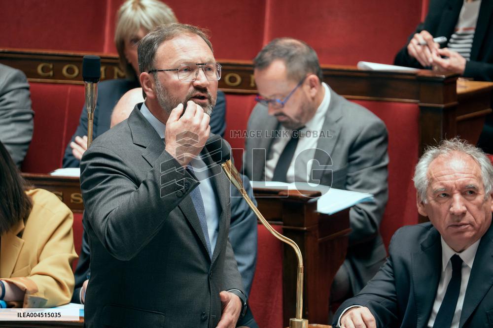 Session of questions to the government at the French National Assembly - Paris AJ