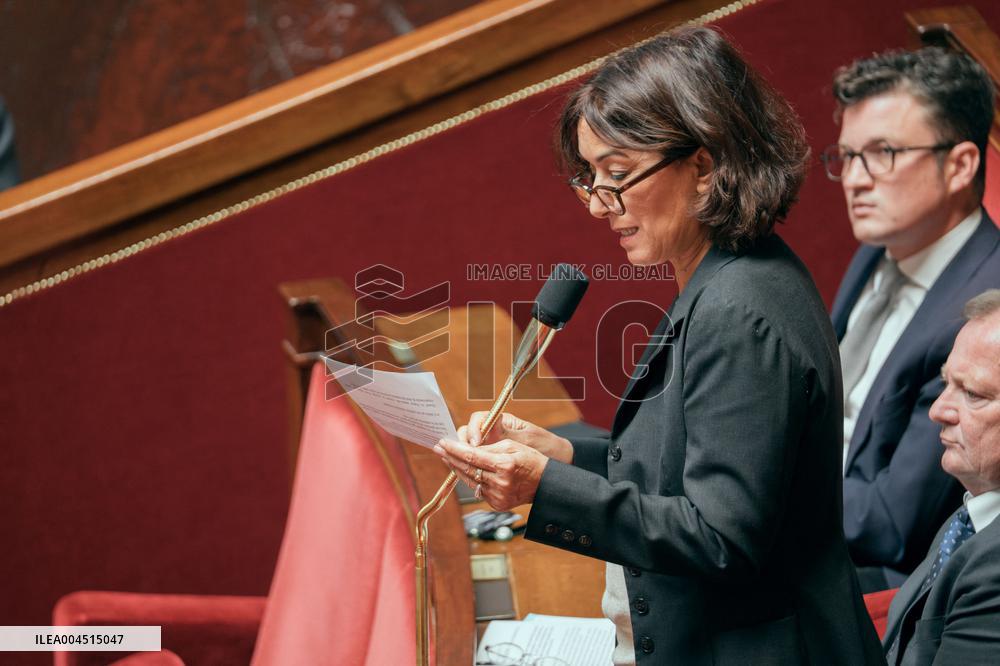 Session of questions to the government at the French National Assembly - Paris AJ