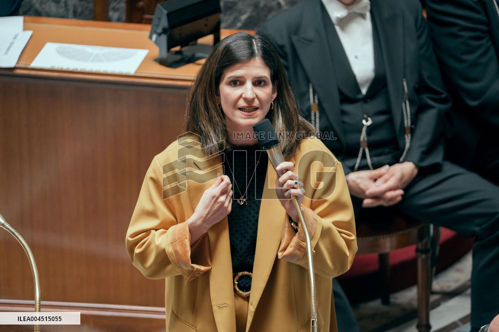 Session of questions to the government at the French National Assembly - Paris AJ