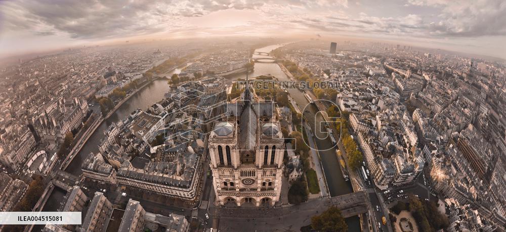 Exclusive - Illustration - The Cathedral of Notre Dame - Paris