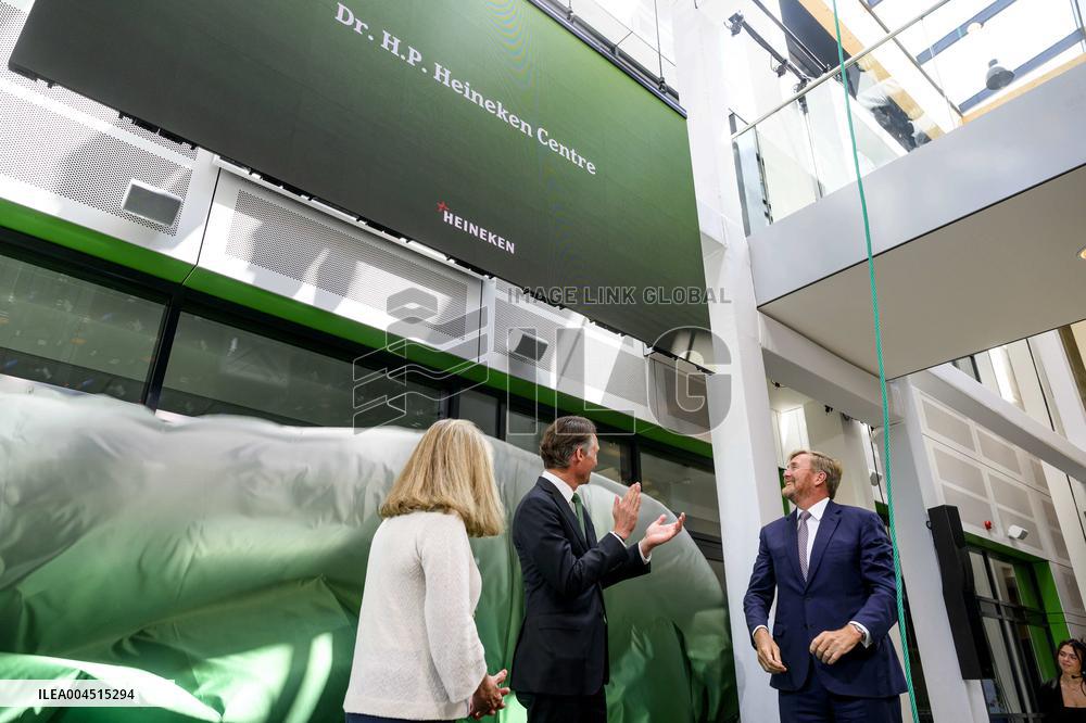 King Willem-Alexander Opens Dr. H.P. Heineken Centre - Netherlands
