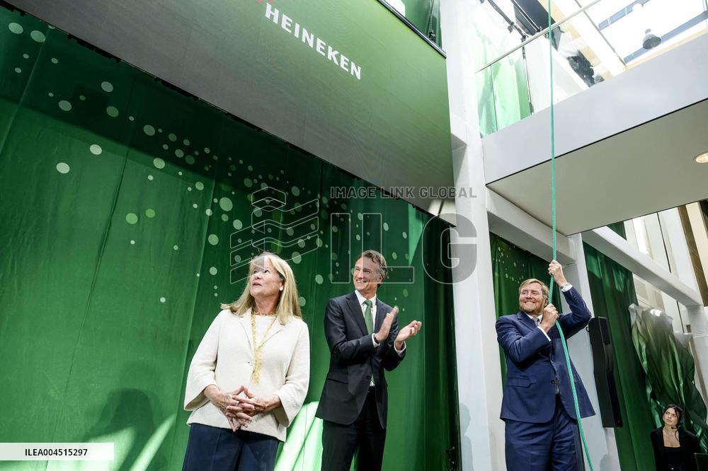 King Willem-Alexander Opens Dr. H.P. Heineken Centre - Netherlands