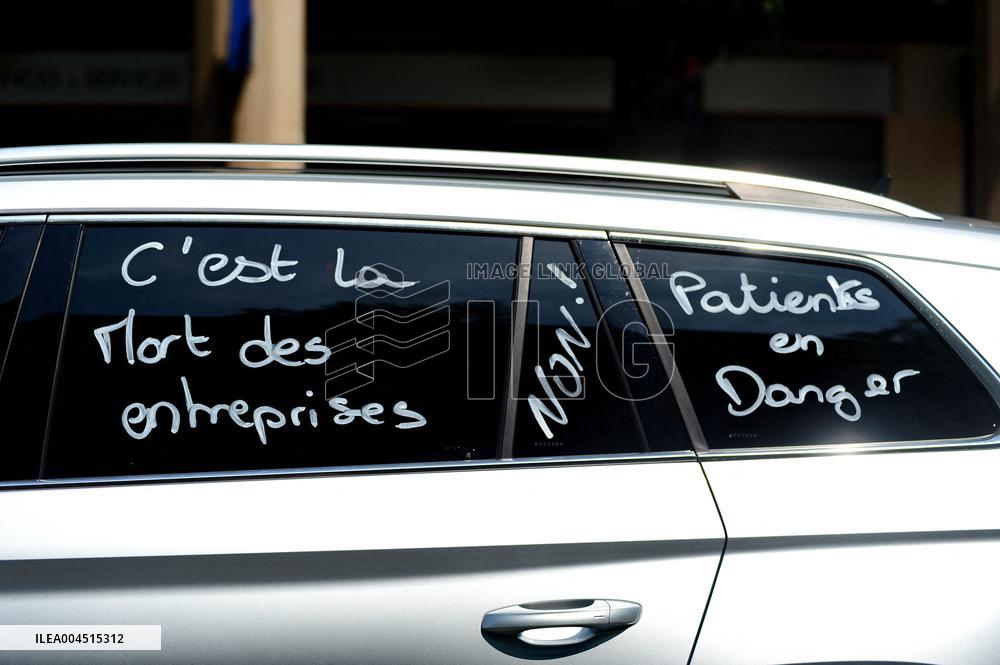 Angry Taxis Rally - Paris