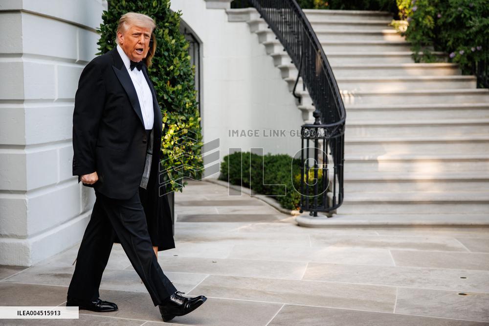 DC: U.S. President Trump Attends Les Miserables Opening Night at Kennedy Center