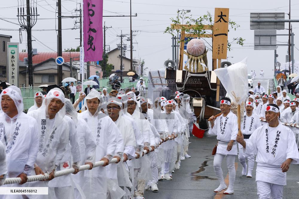 Rite at Ise Jingu shrine in Mie Pref.