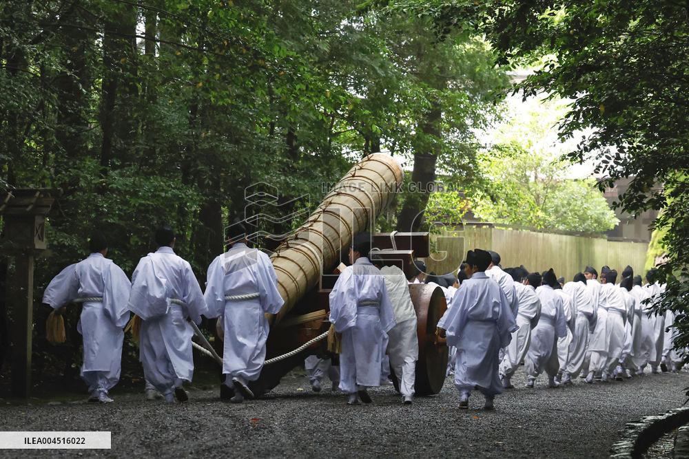 Rite at Ise Jingu shrine in Mie Pref.