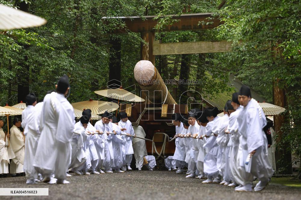 Rite at Ise Jingu shrine in Mie Pref.