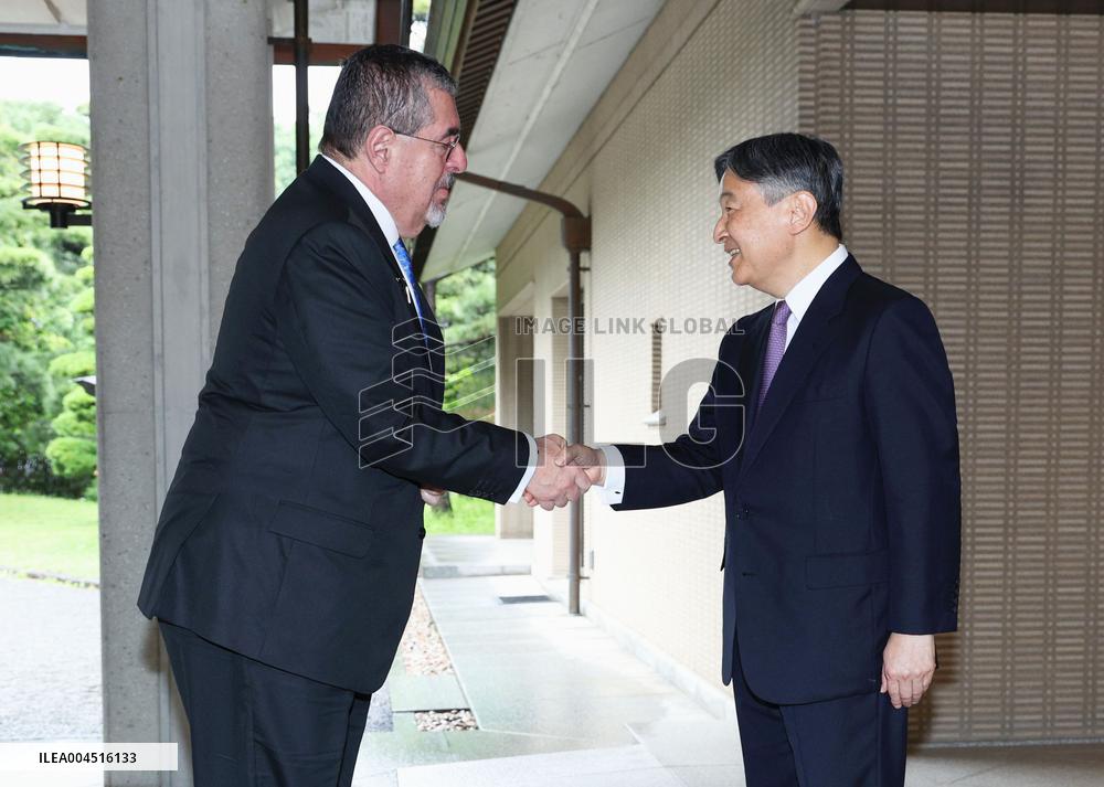 Emperor meets with Guatemalan president