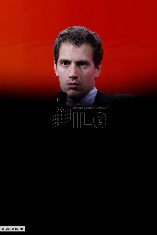 President Macron Debates With Arthur Mensch And Jensen Huang - Paris