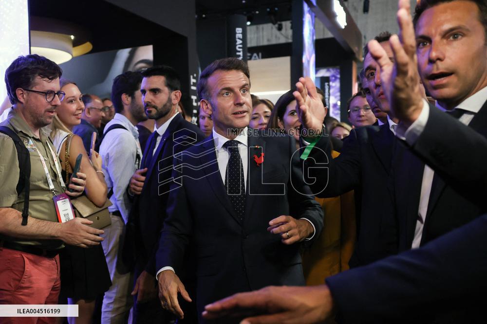 President Macron Visits The Viva Technology - Paris