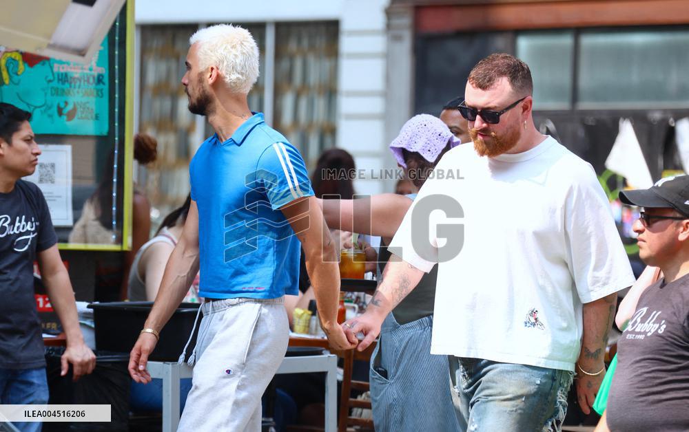 Sam Smith With His Boyfriend Out - NYC