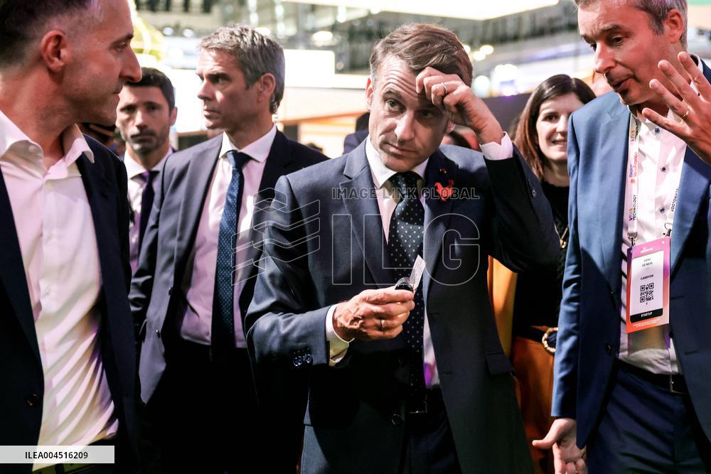President Macron Visits The Viva Technology - Paris