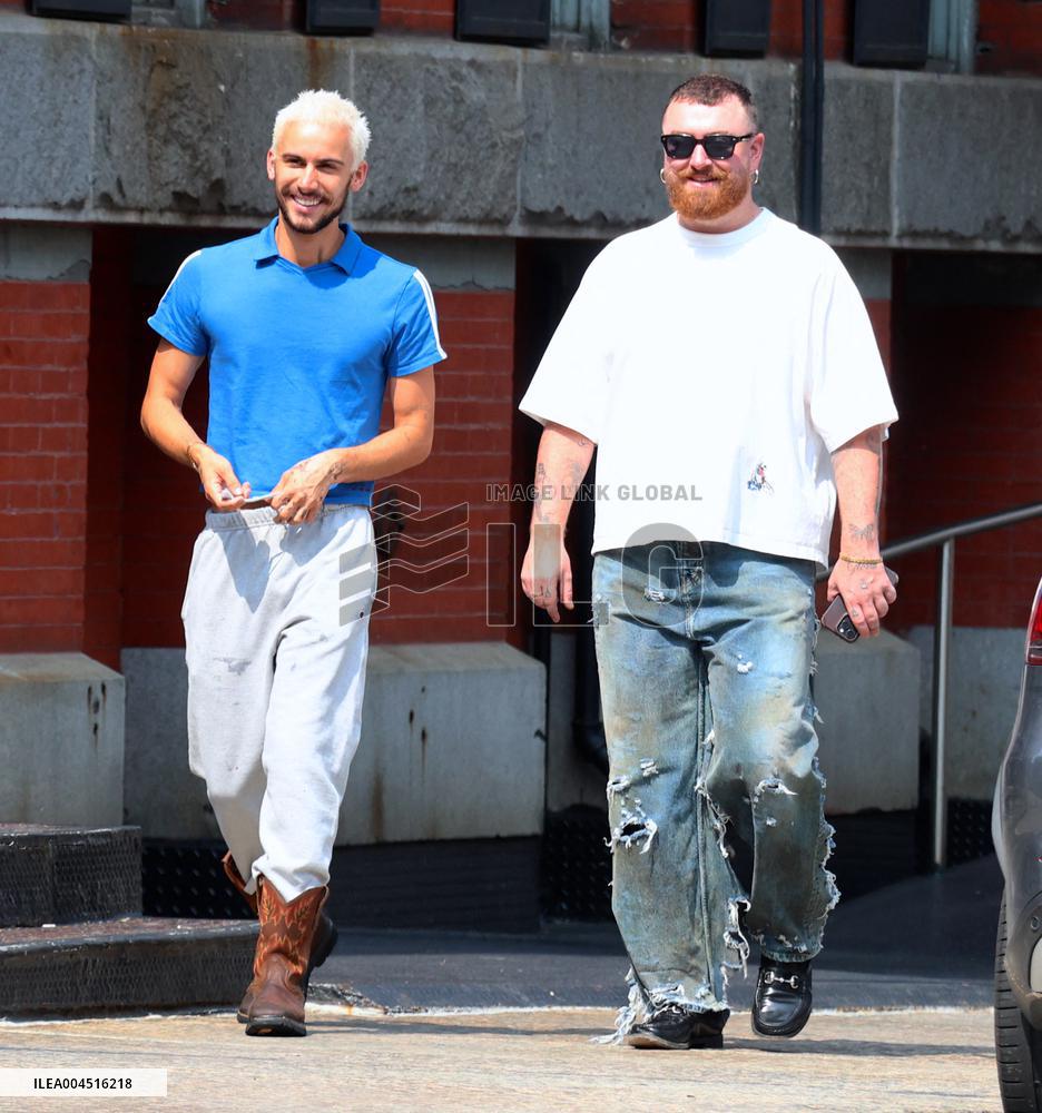 Sam Smith With His Boyfriend Out - NYC