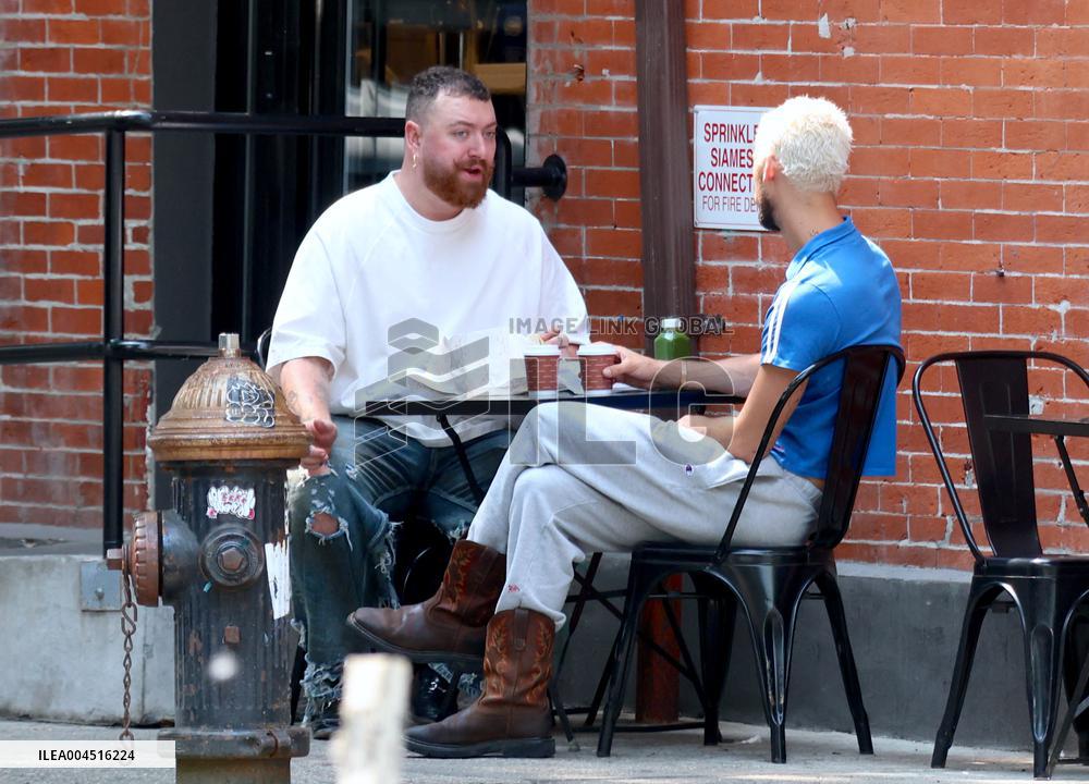 Sam Smith With His Boyfriend Out - NYC