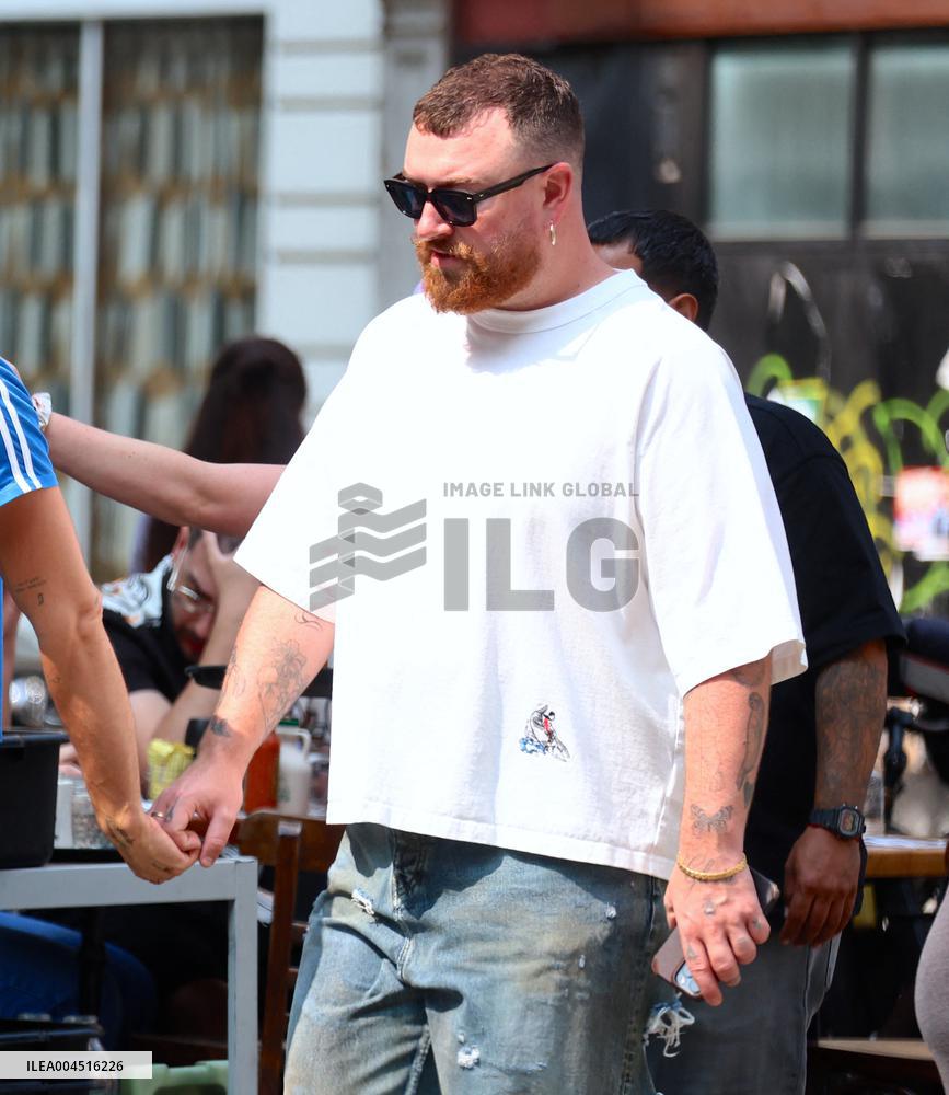 Sam Smith With His Boyfriend Out - NYC