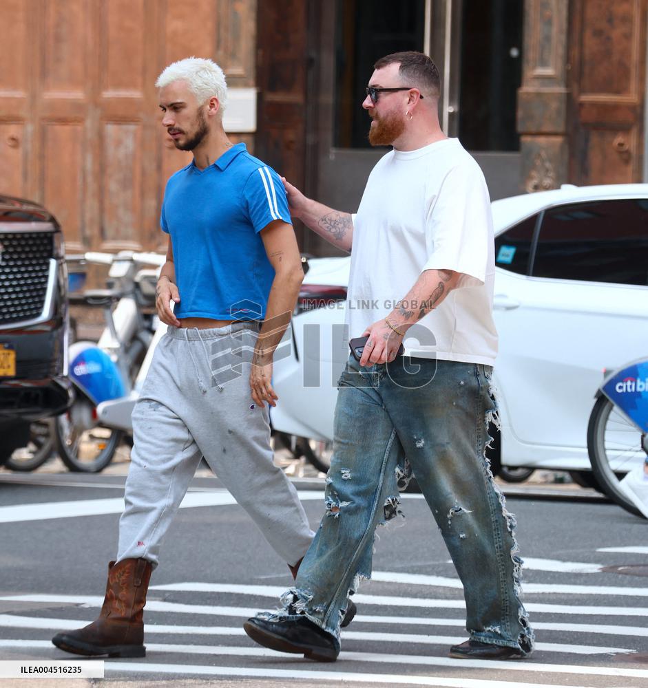 Sam Smith With His Boyfriend Out - NYC