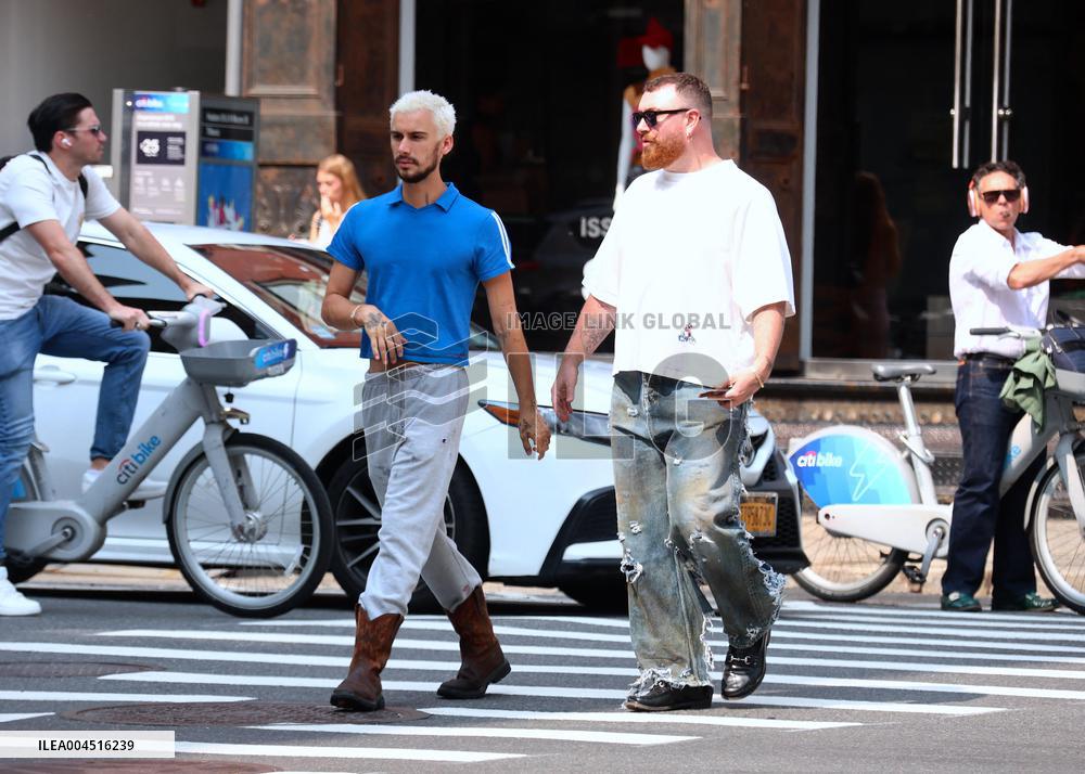 Sam Smith With His Boyfriend Out - NYC