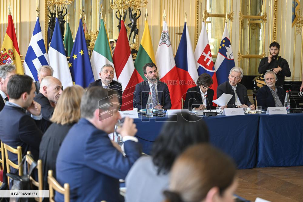 European Union s Ministers Of Culture Working Day - Paris