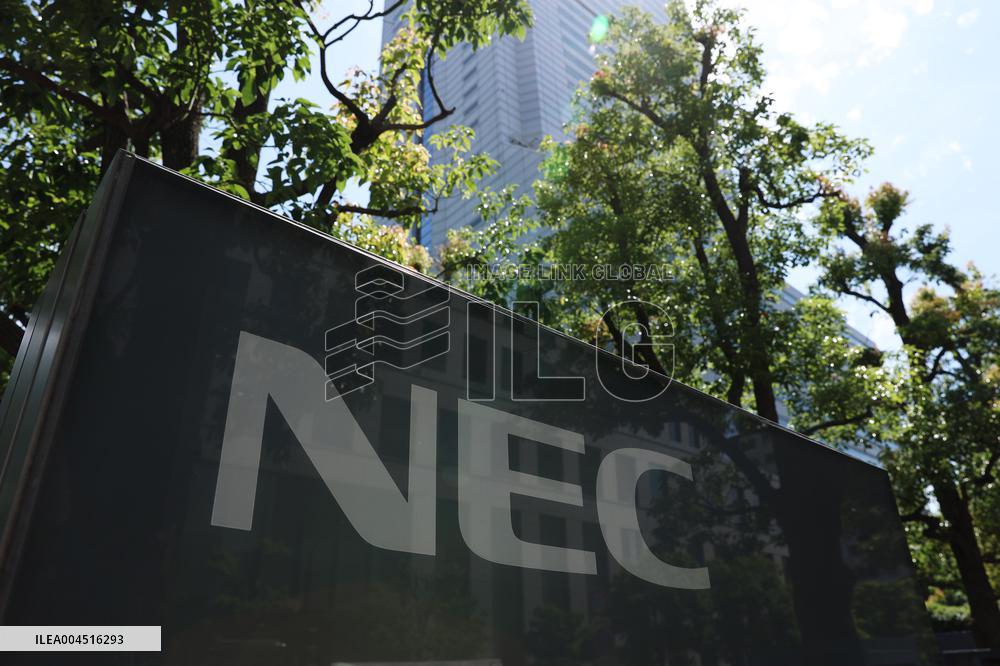 NEC signage and logo