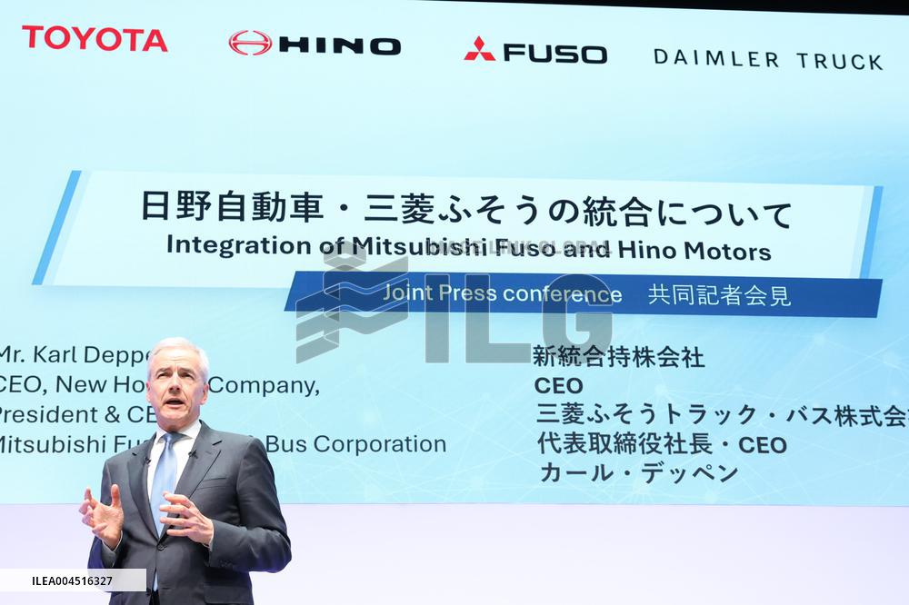 Press Conference on the Business Integration of Mitsubishi Fuso and Hino Motors