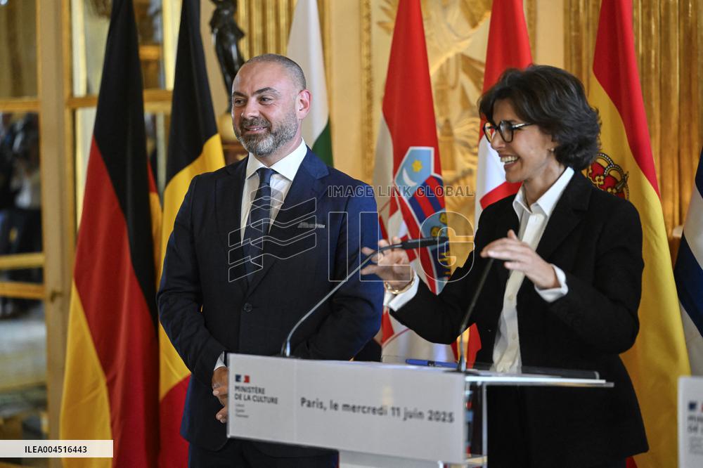 European Union s Ministers Of Culture Working Day - Paris