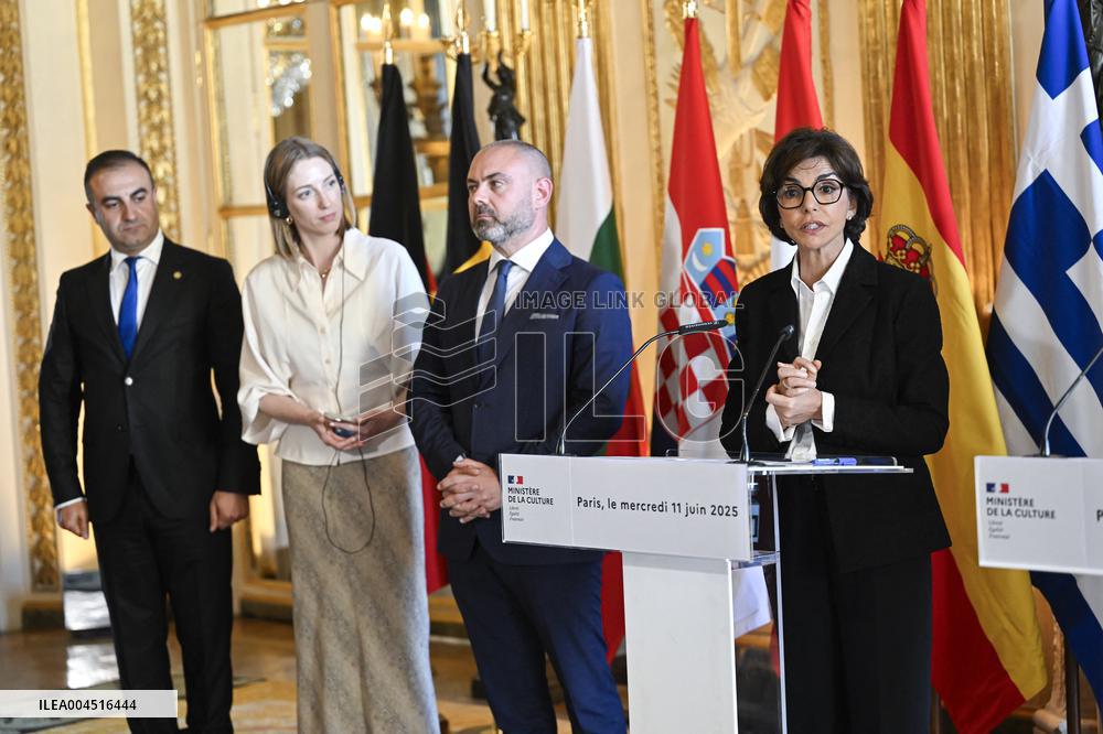 European Union s Ministers Of Culture Working Day - Paris