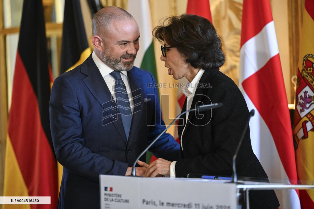 European Union s Ministers Of Culture Working Day - Paris