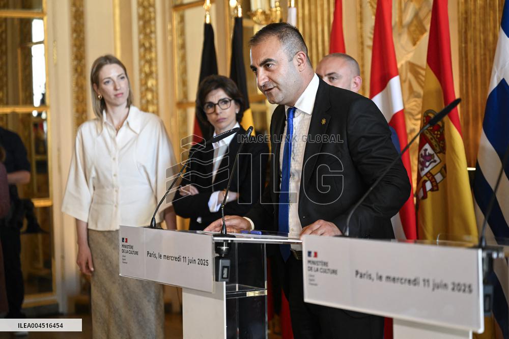 European Union s Ministers Of Culture Working Day - Paris