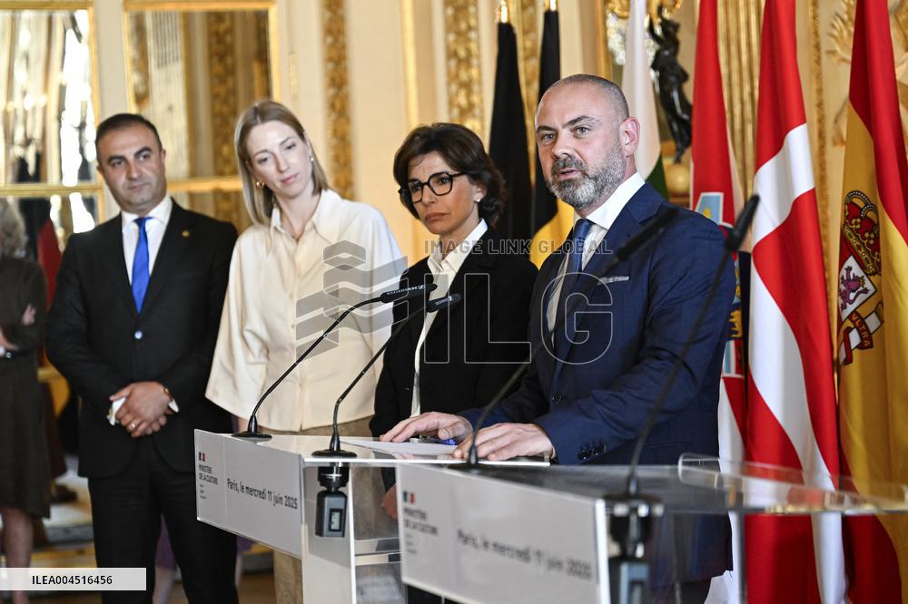 European Union s Ministers Of Culture Working Day - Paris