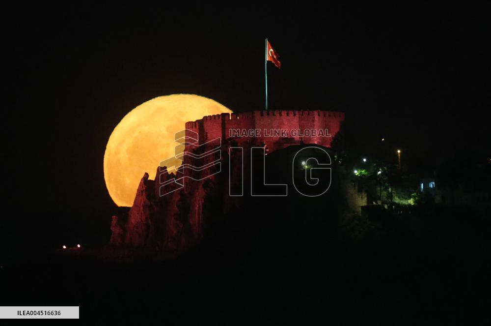 Strawberry Moon Over Turkey