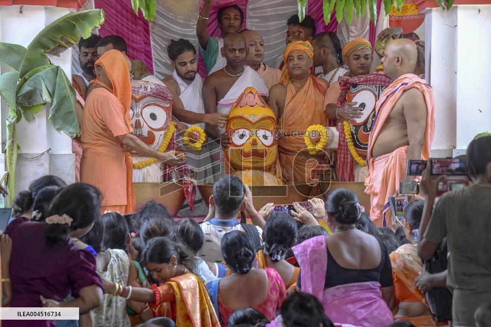 Ceremony of Bathing Deities - India