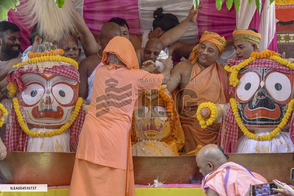 Ceremony of Bathing Deities - India