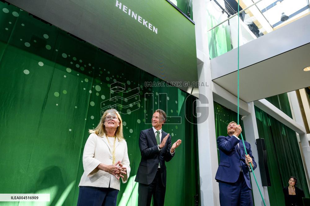 King Willem-Alexander Opens Dr. H.P. Heineken Centre in Zoeterwoud - Netherlands