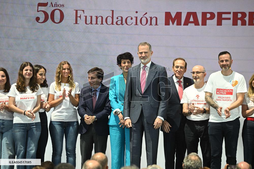 King Felipe At Mapfre Foundation 50th Anniversary - Madrid