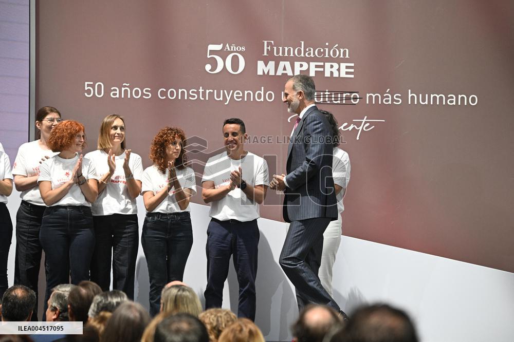 King Felipe At Mapfre Foundation 50th Anniversary - Madrid