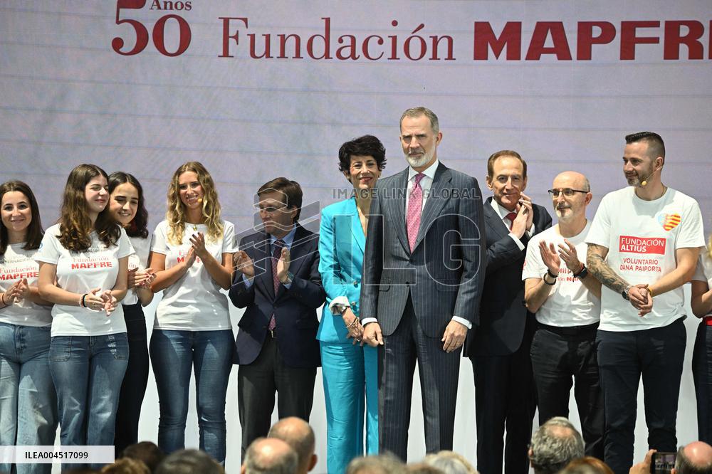 King Felipe At Mapfre Foundation 50th Anniversary - Madrid