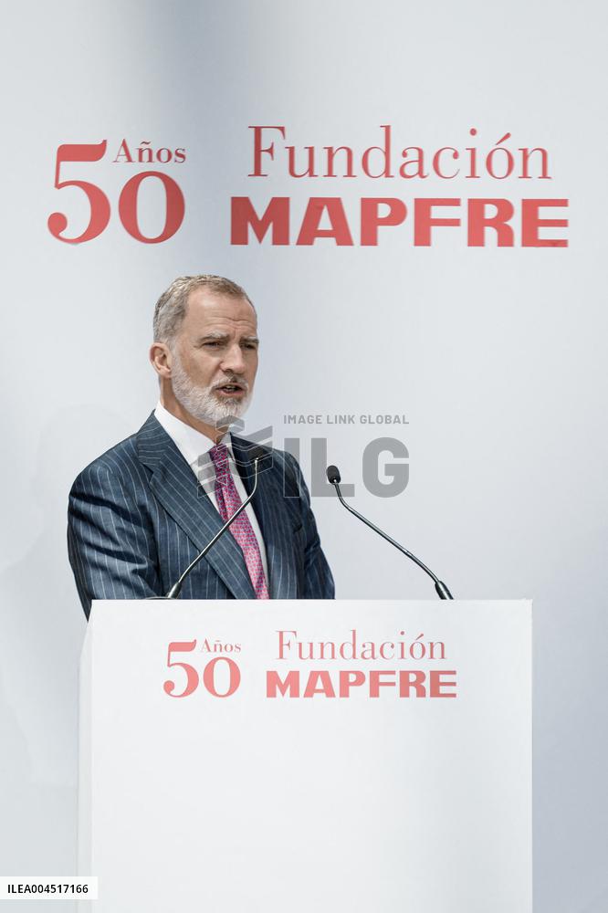 King Felipe At Mapfre Foundation 50th Anniversary - Madrid