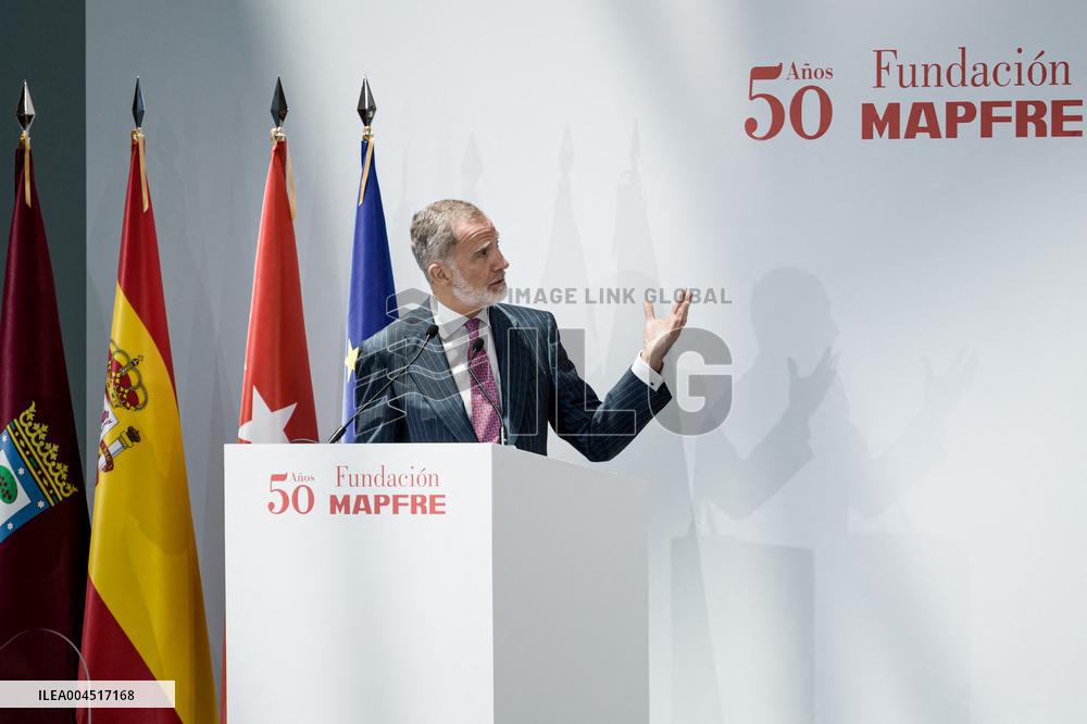 King Felipe At Mapfre Foundation 50th Anniversary - Madrid