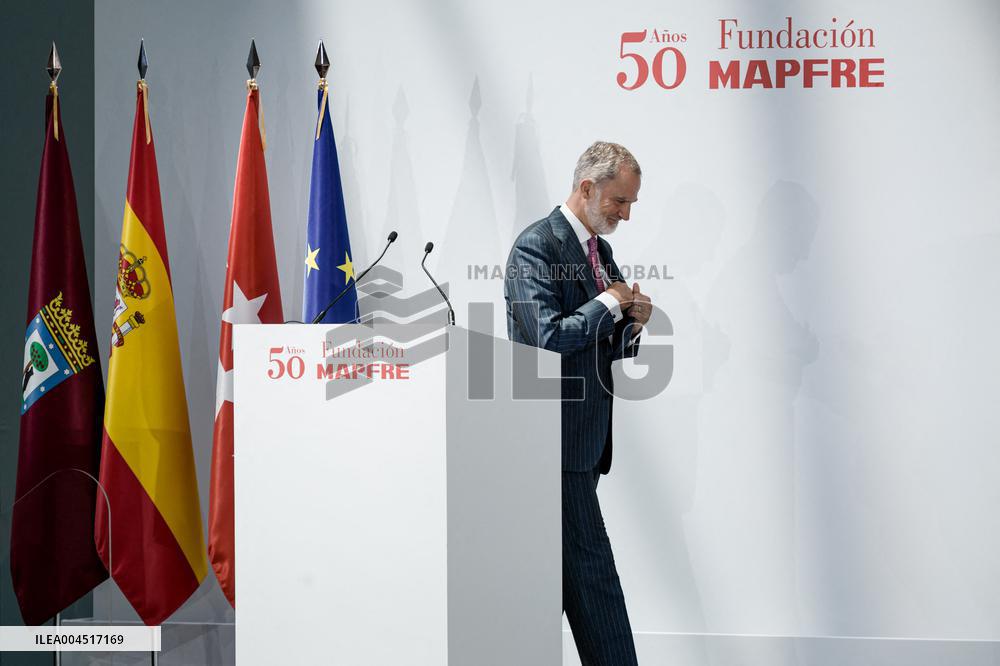 King Felipe At Mapfre Foundation 50th Anniversary - Madrid