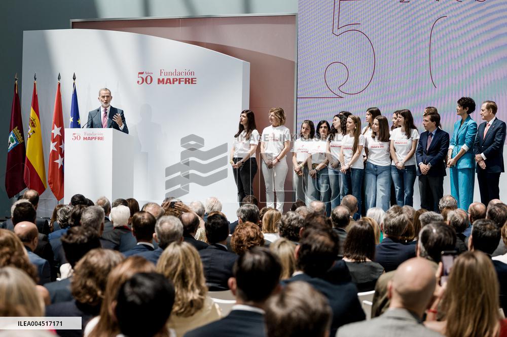 King Felipe At Mapfre Foundation 50th Anniversary - Madrid
