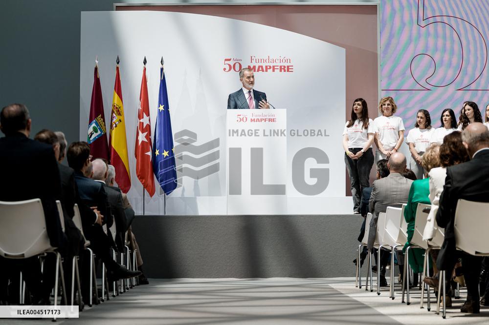 King Felipe At Mapfre Foundation 50th Anniversary - Madrid