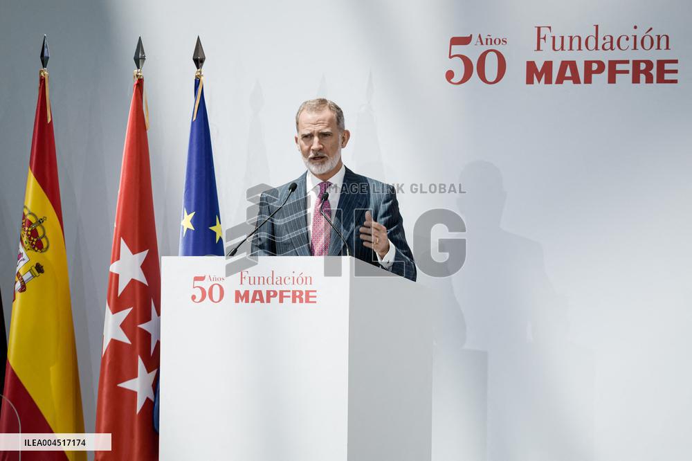 King Felipe At Mapfre Foundation 50th Anniversary - Madrid