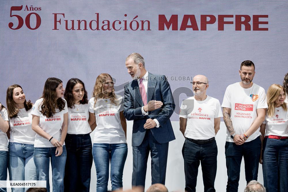 King Felipe At Mapfre Foundation 50th Anniversary - Madrid