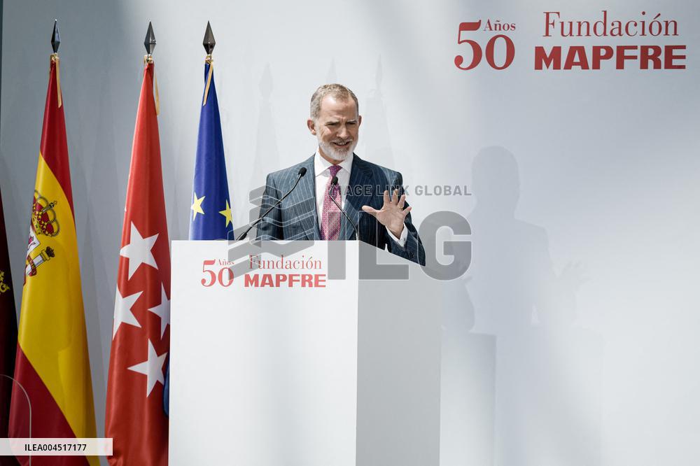 King Felipe At Mapfre Foundation 50th Anniversary - Madrid