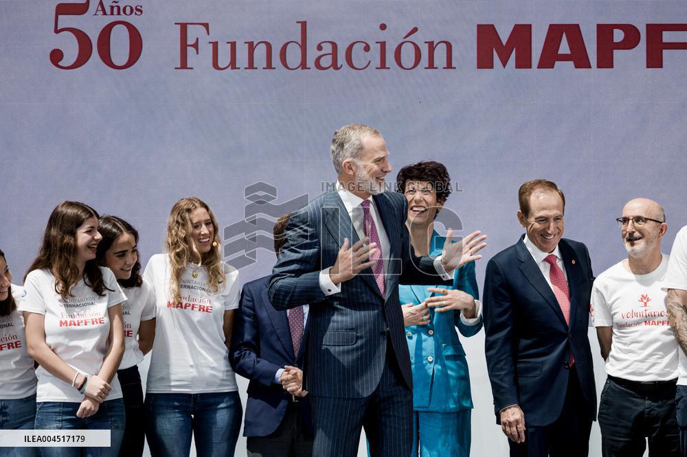 King Felipe At Mapfre Foundation 50th Anniversary - Madrid