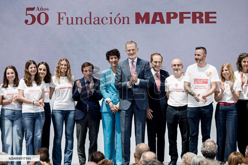 King Felipe At Mapfre Foundation 50th Anniversary - Madrid